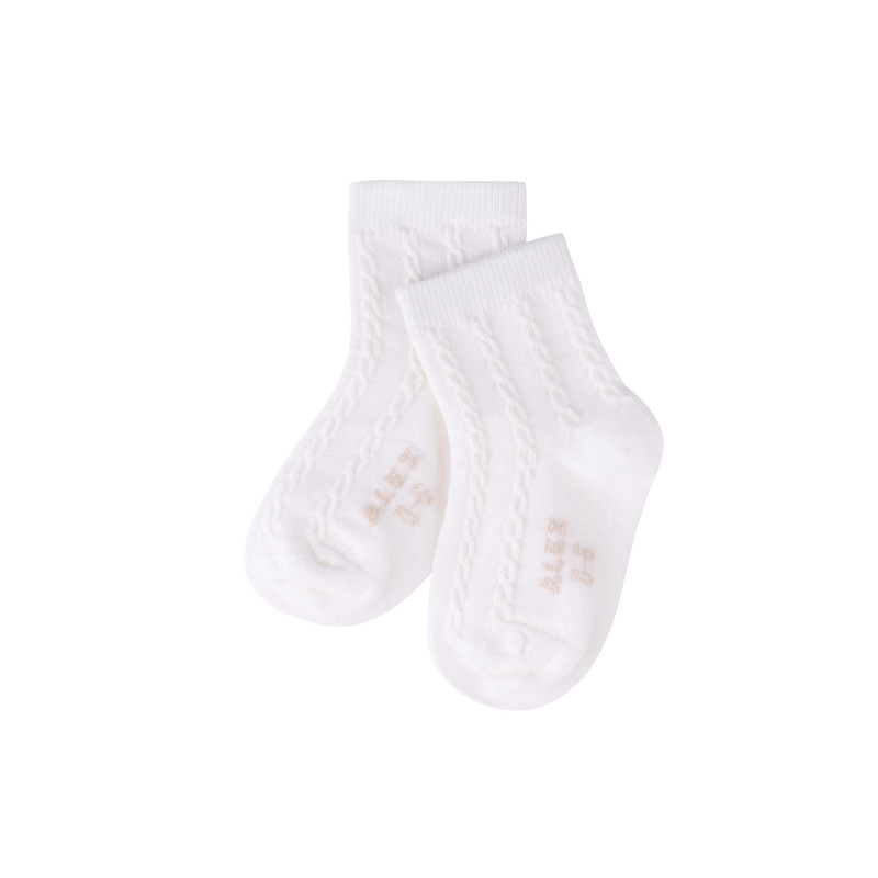 Նորածնի գուլպա հյուսքային նախշերով